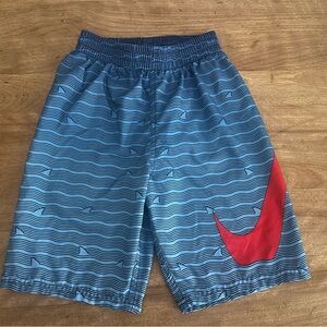 Nike Blue Elastic Waistband Swim Shorts Small